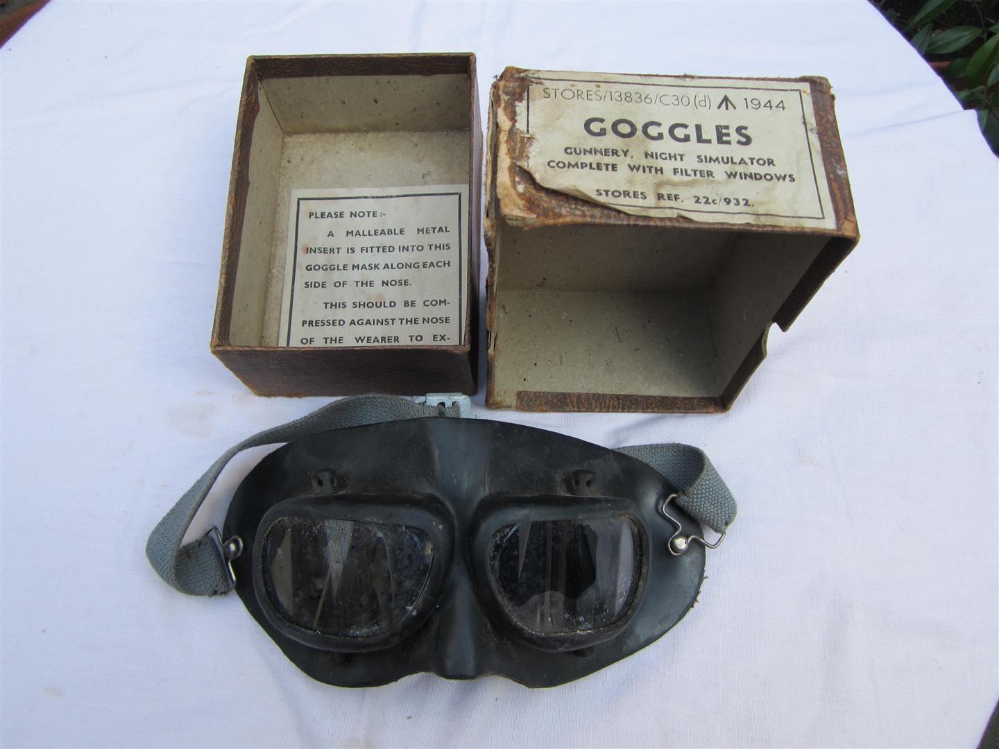WW2 British, Gunnery Night Simulator Goggles